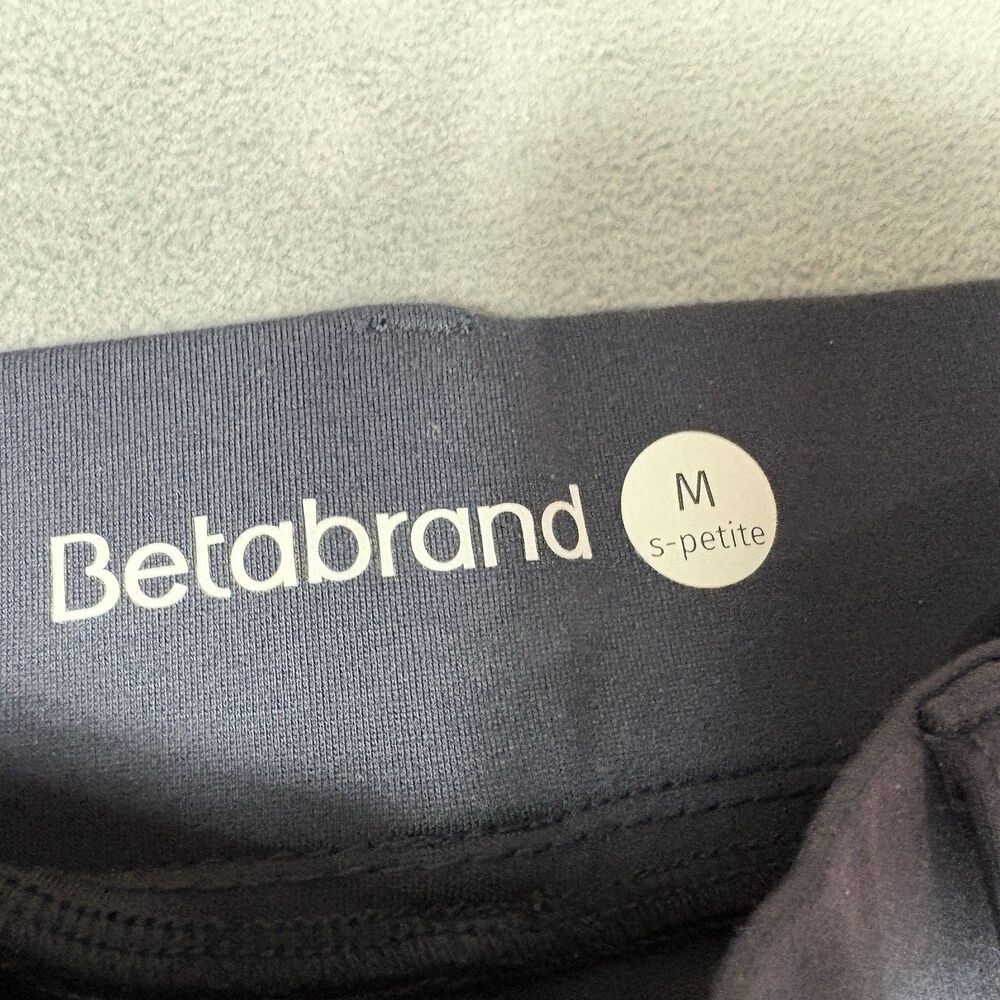 Betabrand Dress Pant Yoga Pants Size MP Medium Petite Navy Blue Bootcut Stretch - Picture 5 of 9